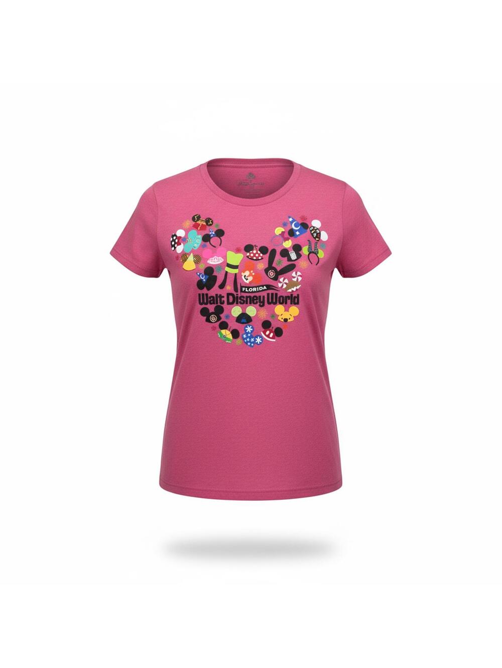 Walt Disney World Florida Pink T-Shirt with Mickey Ear Hat Design Size Large - Picture 2 of 7